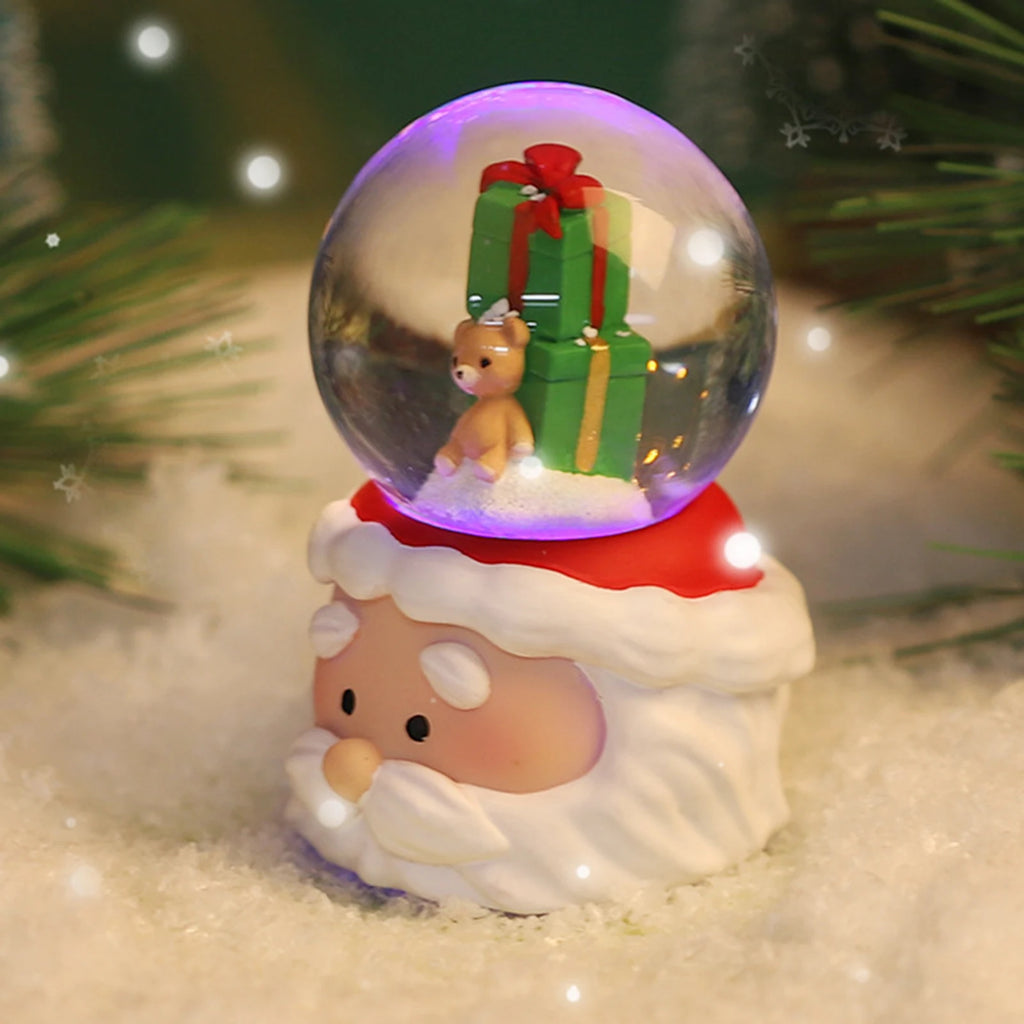 Tinsel Lighted Christmas Snow Globe