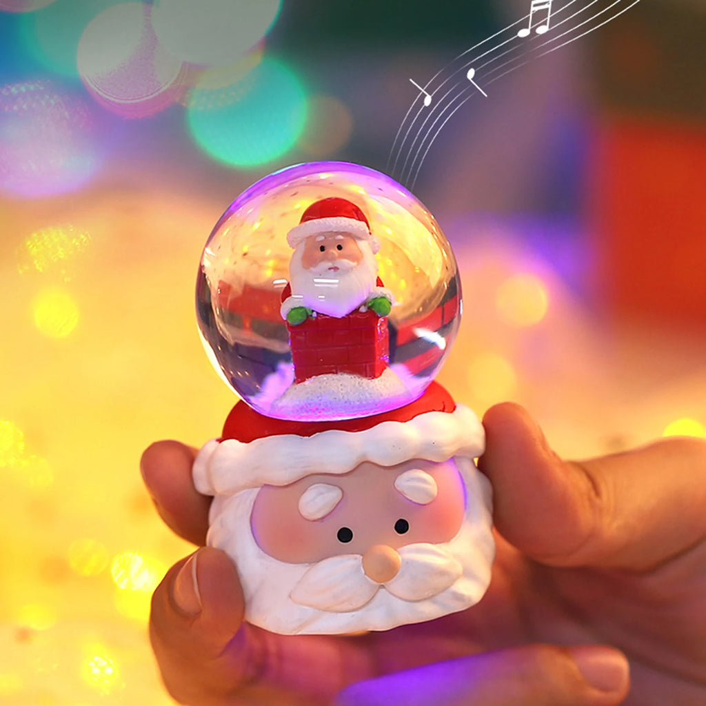Tinsel Lighted Christmas Snow Globe