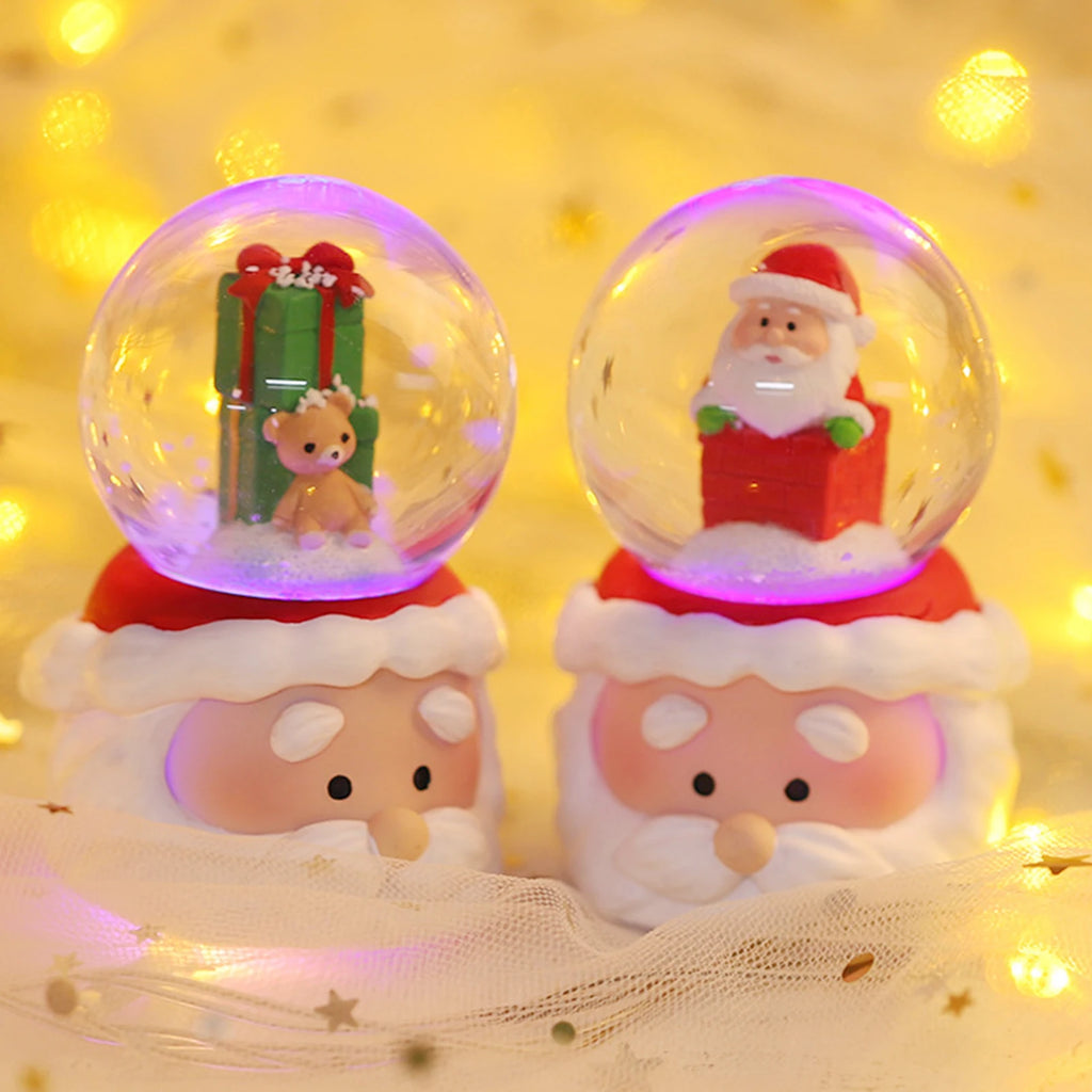 Tinsel Lighted Christmas Snow Globe